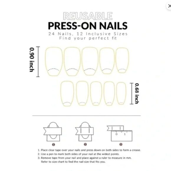 24 Piece Brown and Glitter Ombre Fake Nails - Picture 4 of 5